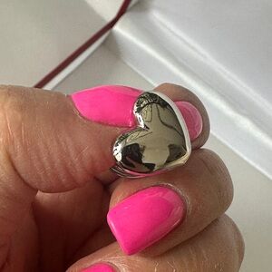 925 Pure Silver Heart-Shaped Earrings.